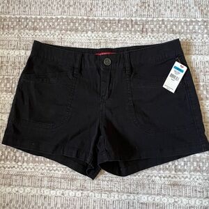 UNIONBAY Black Women's Delaney Denim-Style Black Shorts NWT
